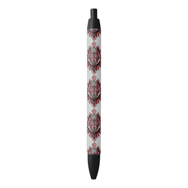 Wolf-Haida-Stammes-Totem-Design Kugelschreiber (Vorderseite Vertikal)