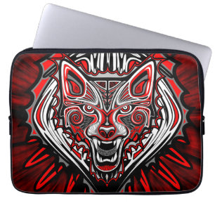 Wolf-Haida-Stammes-Totem-Design Laptopschutzhülle