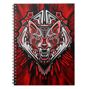 Wolf-Haida-Stammes-Totem-Design Notizblock
