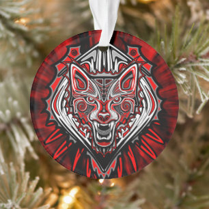Wolf-Haida-Stammes-Totem-Design Ornament