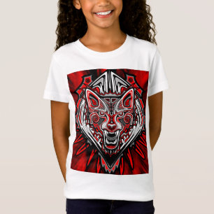 Wolf Haida-Stammes-Totem-Design T-Shirt