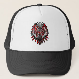 Wolf-Haida-Stammes-Totem-Design Truckerkappe