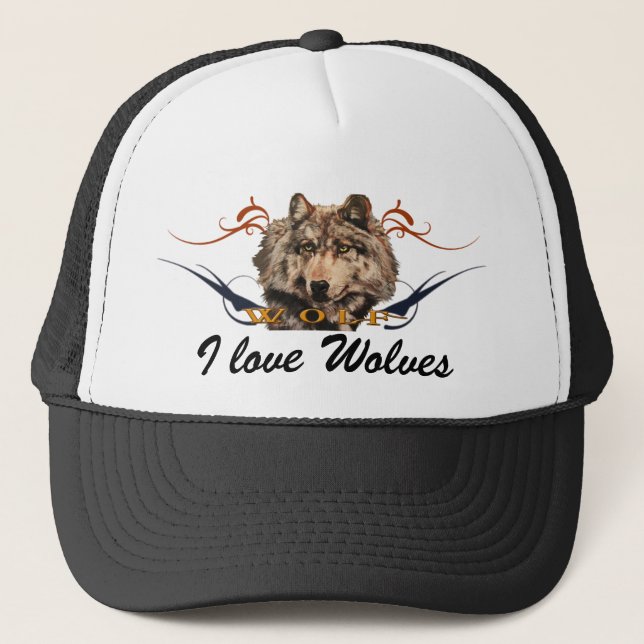 Wolf Hat Truckerkappe (Vorderseite)