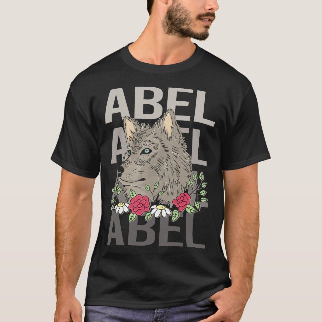 Wolf Head - Abel Name T-Shirt (Vorderseite)