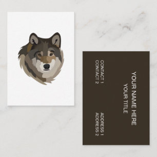 Wolf Head Animal Gray Wild Wolf Visitenkarte