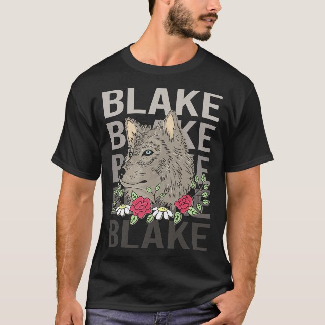 Wolf Head - Blake Name T-Shirt (Vorderseite)