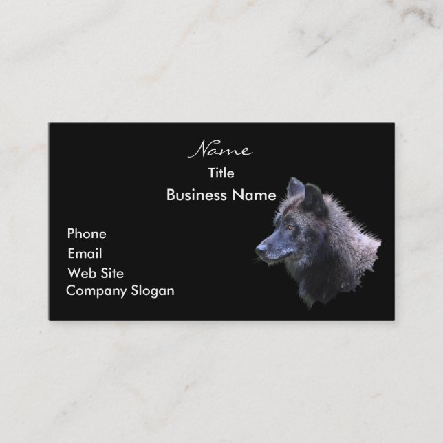 WOLF HEAD Business Card oder Visitenkarte (Vorderseite)