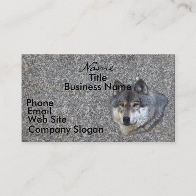 WOLF HEAD Business Card oder Visitenkarte (Vorderseite)