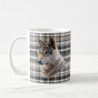 Wolf Head Cabin Mountain Grau Kariert rustikal