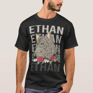Wolf Head - Ethan Name T-Shirt