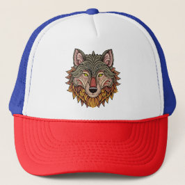 Wolf head from the front truckerkappe