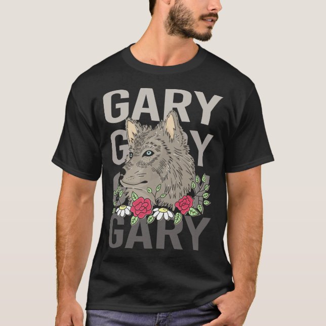Wolf Head - Gary Name T-Shirt (Vorderseite)