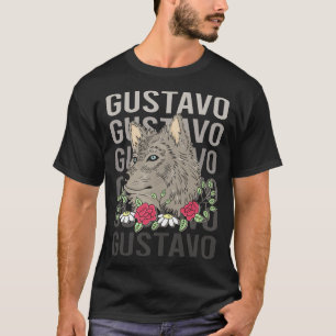 Wolf Head - Gustavo Name T-Shirt