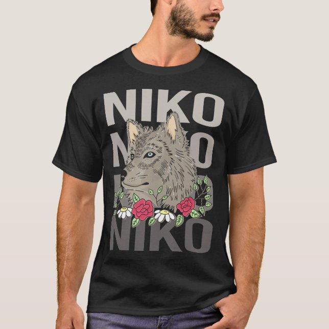 Wolf Head - Niko Name T-Shirt (Vorderseite)