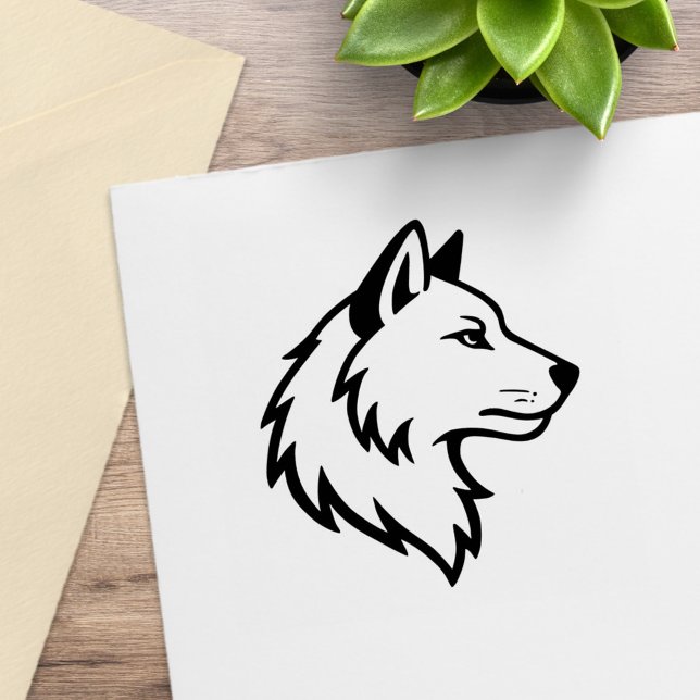 Wolf Head Profile Gummistempel (Von Creator hochgeladen)