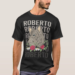 Wolf Head - Roberto Name T-Shirt