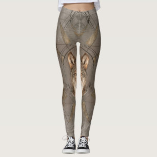 Wolf-heilige Geometrie-Digital-Kunst Leggings