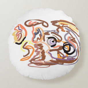 Wolf Herbst frei Rundes Kissen