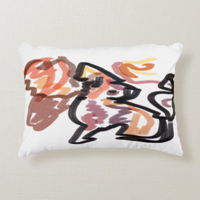 Wolf Herbst Sonnenuntergang Dekokissen (Vorderseite)