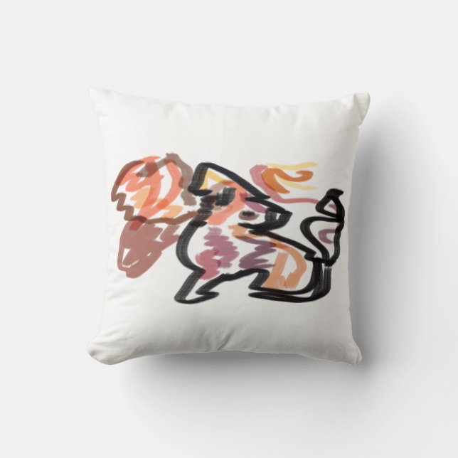 Wolf Herbst Sonnenuntergang Kissen (Vorderseite)