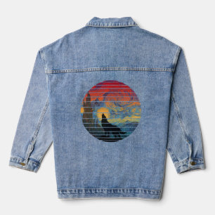 WOLF HEULEN ABSTRAKTER STIL JEANSJACKE