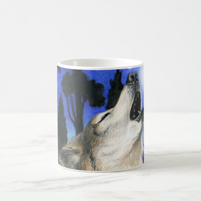 Wolf-Heulen-Tasse Kaffeetasse (Mittel)