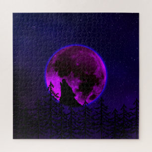 WOLF HEULENDER MOND MAGENTA   PUZZLE