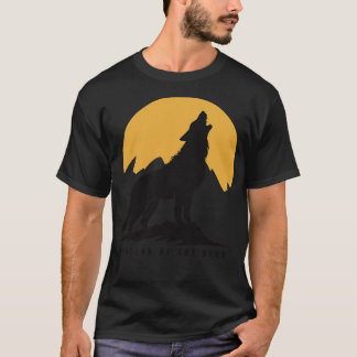 Wolf heult am Mond T-Shirt