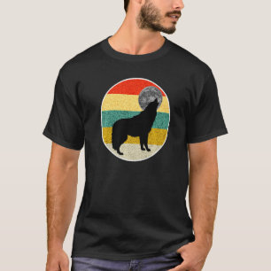 Wolf heult am Mond Vintage T-Shirt