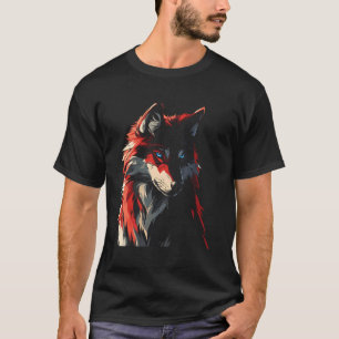 Wolf heult am Mond Wildtier Grafikdesign für M T-Shirt
