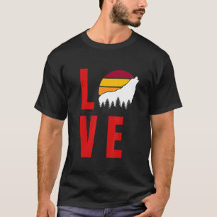 Wolf heult am Sonnenwolf, der Wolf heult T-Shirt