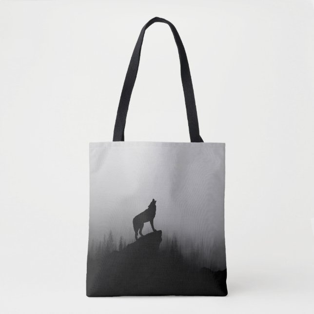 Wolf heult auf dem Mond (Vorderseite)
