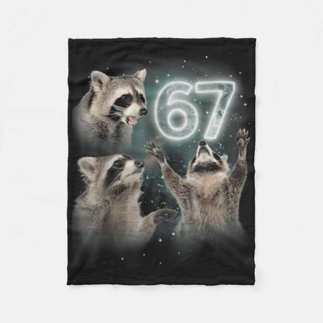 Wolf heult den Mond an 67 6 7 Halloween 67 Wolf  Fleecedecke (Vorderseite)