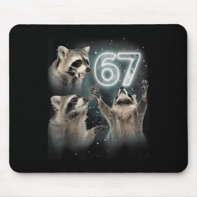 Wolf heult den Mond an 67 6 7 Halloween 67 Wolf  Mousepad (Vorne)