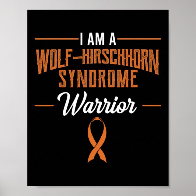 Wolf-hirschhorn-Syndrom Warrior Awareness Whs Rib Poster (Vorne)