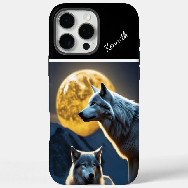 Wolf Howl Pierces Moonlit Night Case-Mate iPhone Hülle (Rückseite)