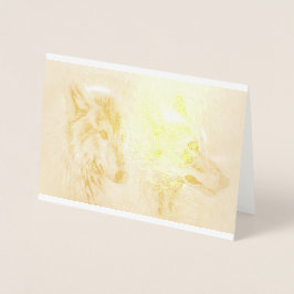 Wolf Howl Wild Life Animal Trees Destiny's Folienkarte