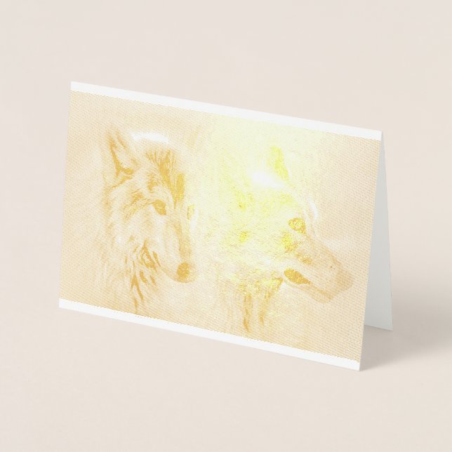 Wolf Howl Wild Life Animal Trees Destiny's Folienkarte (Vorderseite)
