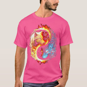 Wolf Howling am Mond Wolf Yin Yang Animals Wol T-Shirt