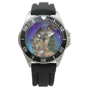 Wolf Howling Armbanduhr