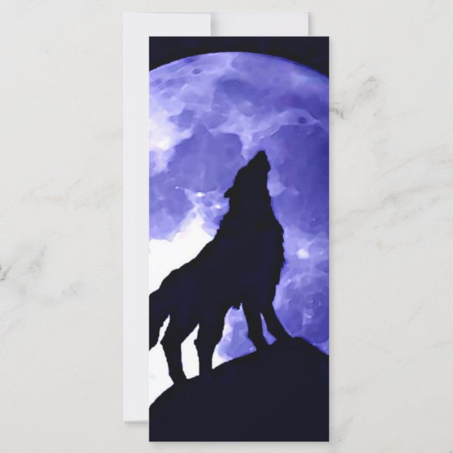 Wolf Howling auf dem Mond (Vorderseite)
