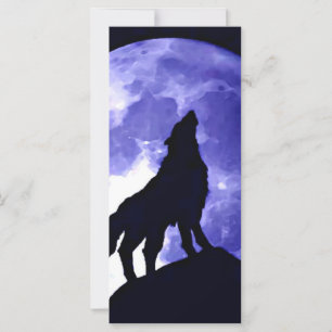 Wolf Howling auf dem Mond
