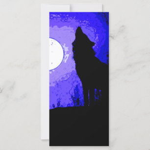 Wolf Howling auf dem Mond