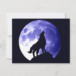 Wolf Howling auf dem Mond