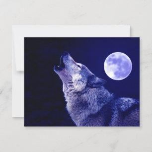 Wolf Howling auf dem Mond