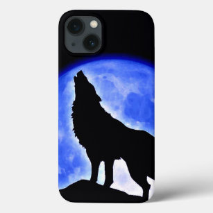 Wolf Howling auf dem Mond Case-Mate iPhone Hülle