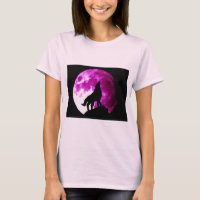 Wolf Howling auf dem Mond