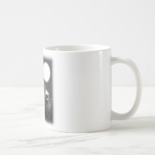 Wolf Howling auf dem Mond Tasse