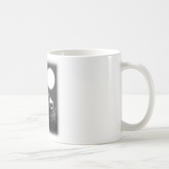 Wolf Howling auf dem Mond Tasse (Rechts)