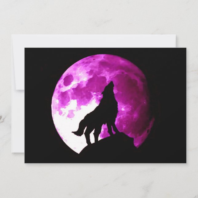 Wolf Howling bei der Einladung zum Mond (Vorderseite)